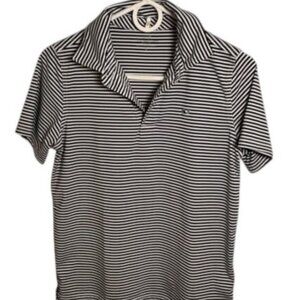 Vineyard Vines Sankaty Stripe Polo Navy White Performance Golf Shirt Stretch Lrg